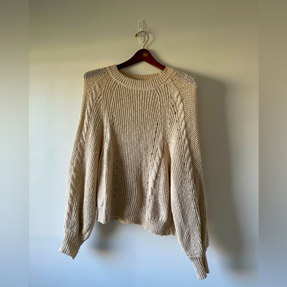 American Eagle cozy cream sweater